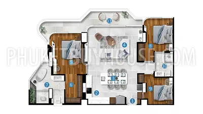 BAN21884: 3 Bedroom Apartment Close to Bang Tao Beach Limited Offer with Discounts and 6% Guaranteed program . 照片 #6