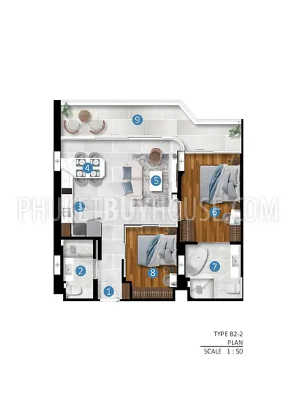 BAN21883: Modern 2 Bedroom Apartment In Bang Tao . 照片 #14