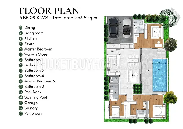 TAL22681: Tropical Modern 3-Bedroom Pool Villas Surrounded by Nature in Thalang. 照片 #5