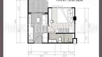 KAM22398: Best Contemporary 1 Bedroom Coastal Condo For Sale in Kamala. Photo #3