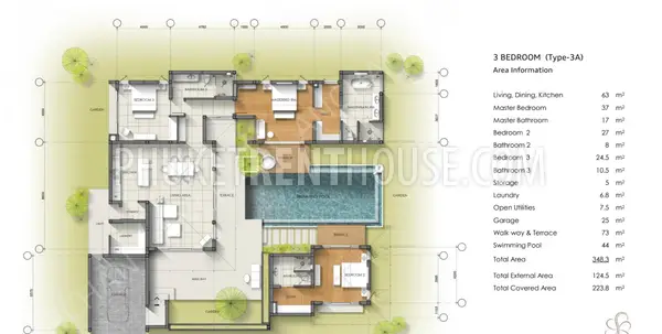 BAN22803: Contemporary Retreat with 3 Bedroom Villa Located in Bang Tao Area, Phuket. 照片 #17