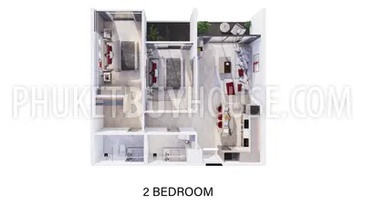 NAI22813: Resort-Style Living Near Nai Harn Beach with Premium Facilities in 2 Bedroom Apartment. Fotoğraf #2
