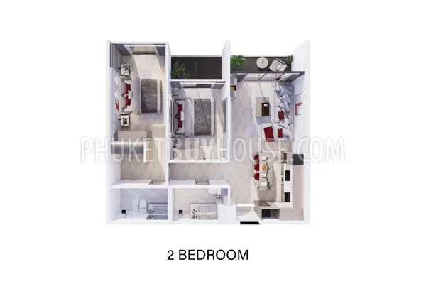 NAI22813: Resort-Style Living Near Nai Harn Beach with Premium Facilities in 2 Bedroom Apartment. 照片 #2