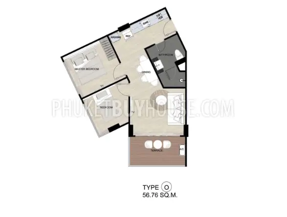 NAT22793: 2-Bedroom 58 Sq.m Apartment Near Naithon Beach. 照片 #22