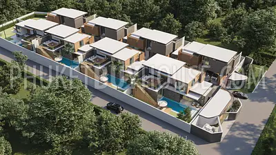 TAL22834: Private 3 Bedroom Courtyard Pool Villas in a Quiet Green Area of Thalang, Phuket. Fotoğraf #2