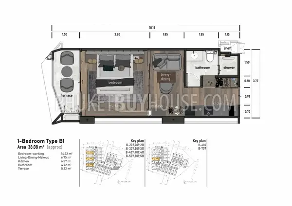 KAT22839: Sea View 1-Bedroom Apartment Near Kata Beach with Strong Rental Appeal. 照片 #9