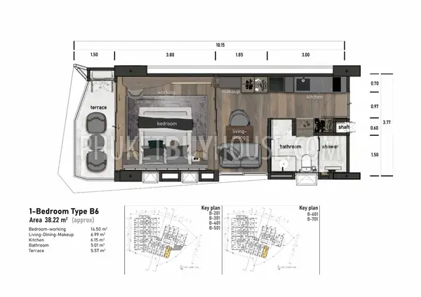 KAT22839: Sea View 1-Bedroom Apartment Near Kata Beach with Strong Rental Appeal. 照片 #13