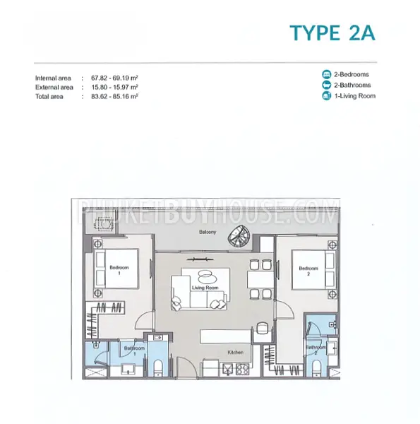 LAG22853: 2-Bedroom Apartment in Laguna Steps from Bang Tao Beach. Photo #4