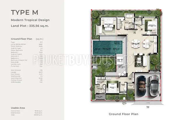 TAL22203: Zen-Style 3 Bedroom Villas from a Known Developer in Thalang, Phuket For Sale. Photo #2