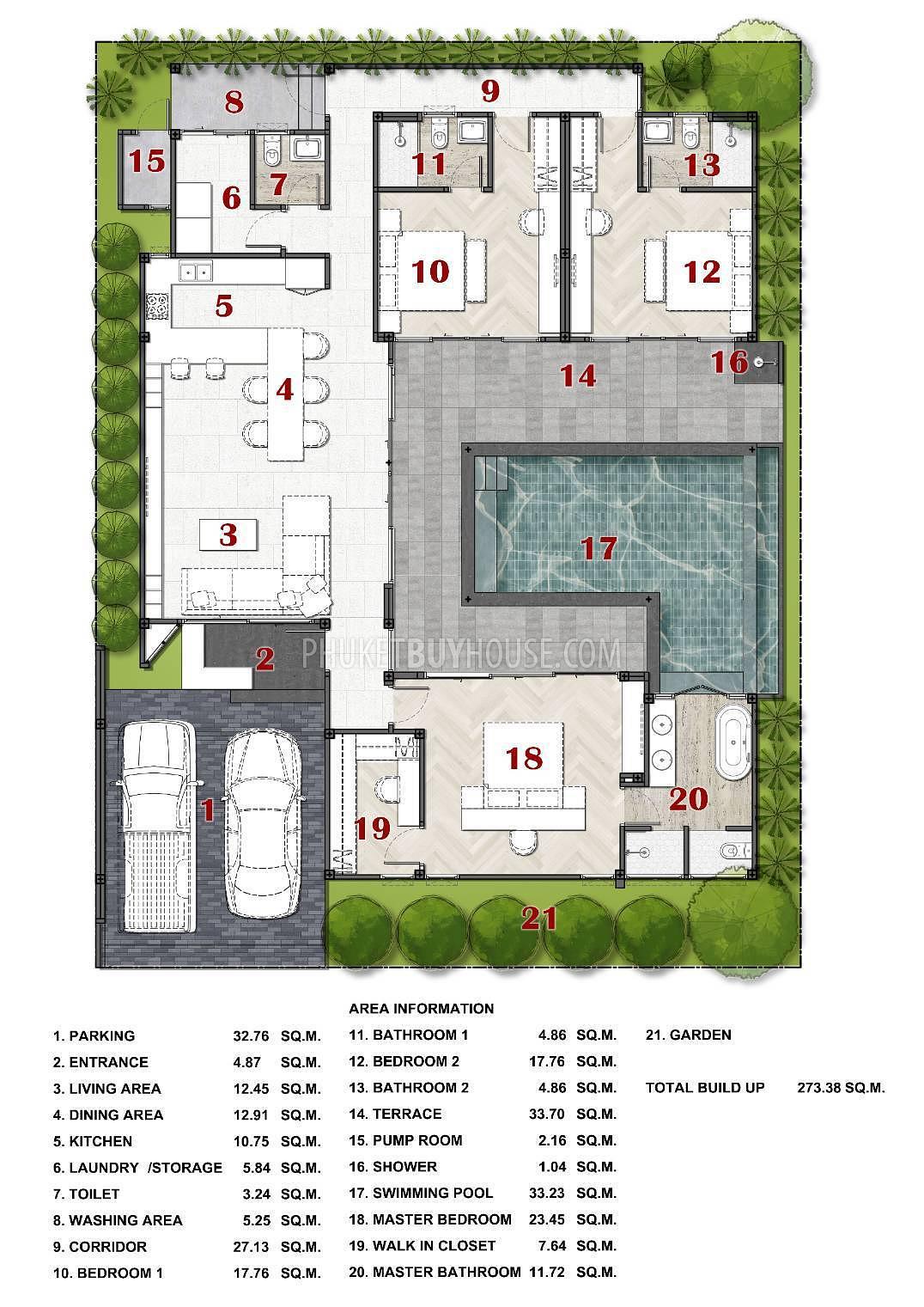 3 bedroom villa 273 m² Thalang, Thailand