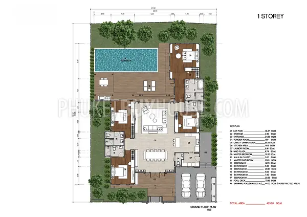 TAL22894: Large 4-Bedroom Pool Villa on 650 sqm Land in Quiet Thalang Neighborhood. 照片 #4