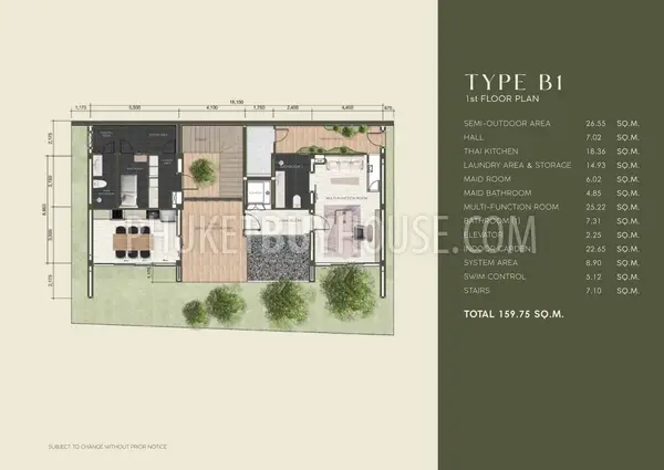 BAN7292: Three Bedroom Villa on the Hillside in Bang Tao. Photo #18