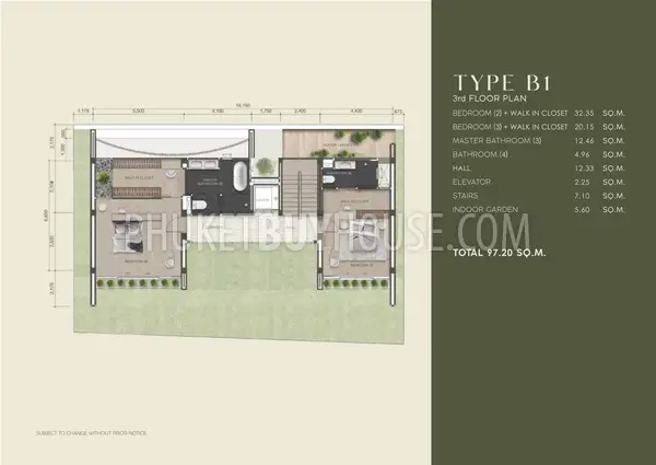 BAN7292: Three Bedroom Villa on the Hillside in Bang Tao. Photo #19