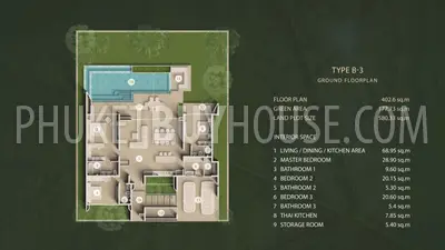 BAN7290: 4 Bedroom Villa with Expansive Greenery, Modern Architecture and Exceptional Facilities in Bangtao. Fotoğraf #6