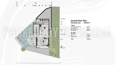KAT22783: Sea View 2 Bedroom Villa with Private Pool and Solar System in Kata. Photo #9