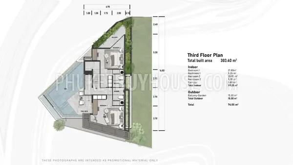 KAT22783: Sea View 2 Bedroom Villa with Private Pool and Solar System in Kata. 照片 #10