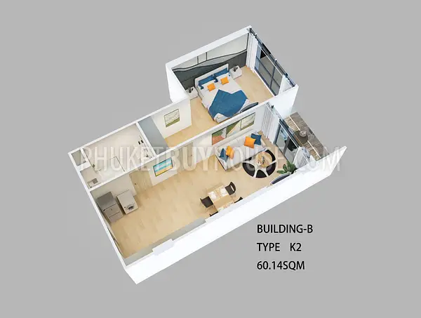 NAT22792: 1-Bedroom 60 Sq.m Sea View Apartment Near Naithon Beach. 照片 #5