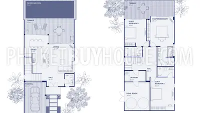 NAT7213: Three Bedroom Pool VIlla with Sea View in Nai Thon. Photo #3