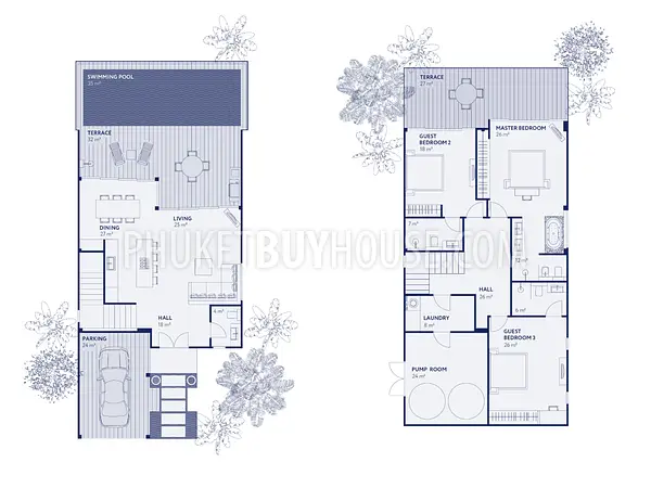 NAT7213: Three Bedroom Pool VIlla with Sea View in Nai Thon. Photo #3