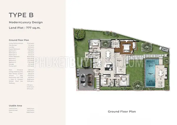 CHA22901: 4-Bedroom Pool Villas with Single-Level Layout in Chalong. Photo #4