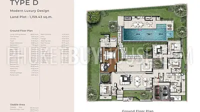 CHA22901: 4-Bedroom Pool Villas with Single-Level Layout in Chalong. 照片 #6