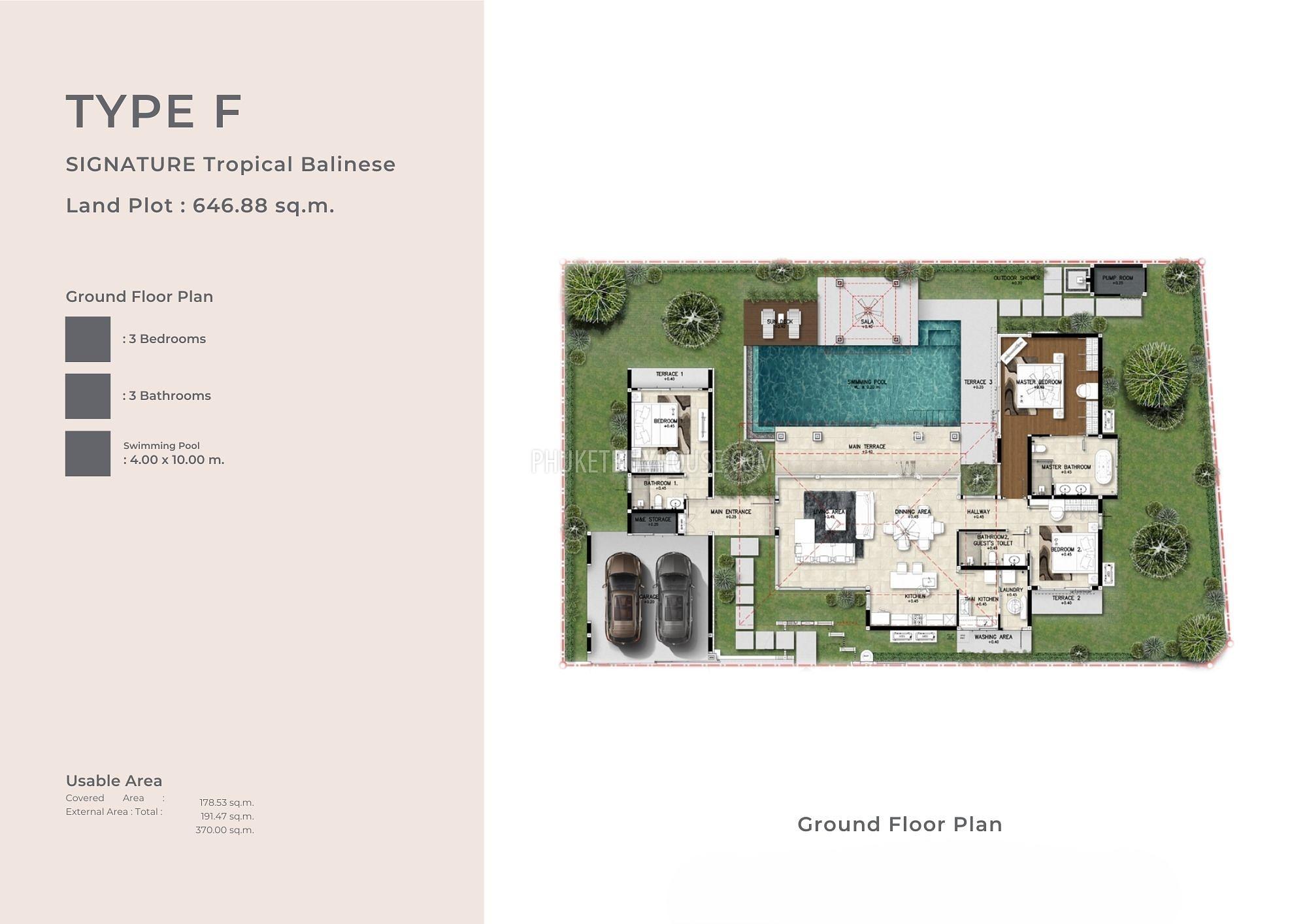Вилла 3 спальни 293 м² Чалонг, Таиланд