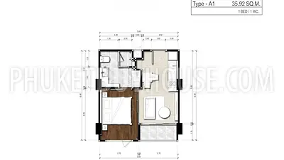 SUR22903: Sea View 2-Bedroom Condo with Flexible Rental Setup Near Surin Beach. 照片 #34