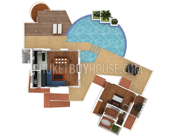 KAM22907: Sea View Pool Villa for Sale with Full Renovation and Privacy in Kamala Hills. 照片 #4