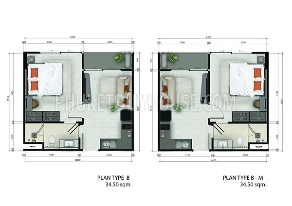 CHA22914: 1-Bedroom Layout for Comfortable Living in Chalong, Phuket. 照片 #2