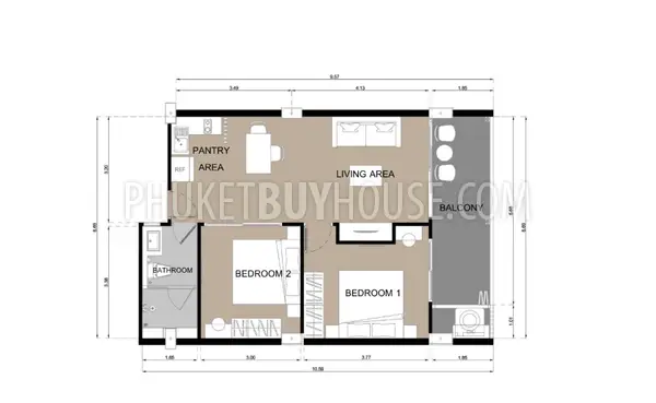 RAW21919: Beautiful 2 Bedroom Apartments In Rawai. Photo #5