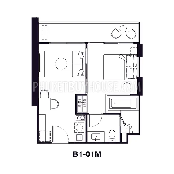 BAN22918: 1-Bedroom 500m to Bang Tao Beach, Pet-Friendly, Full Facilities, Early Prices. Photo #3