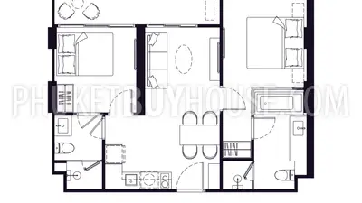 BAN22919: 2-Bedroom Suites 500m to Bang Tao Beach | 60 sqm+ | Pet-Friendly | Early Prices. 照片 #3