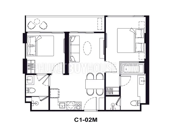BAN22919: 2-Bedroom Suites 500m to Bang Tao Beach | 60 sqm+ | Pet-Friendly | Early Prices. Photo #3