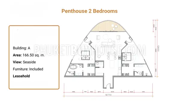 BAN22369: 2 Bedroom Deluxe Penthouse in Bang Tao. Photo #15