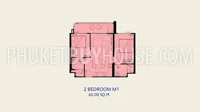 KAM22941: 2-Bedroom Apartment 60–66 sq.m. in Kamala, For Sale. Photo #2