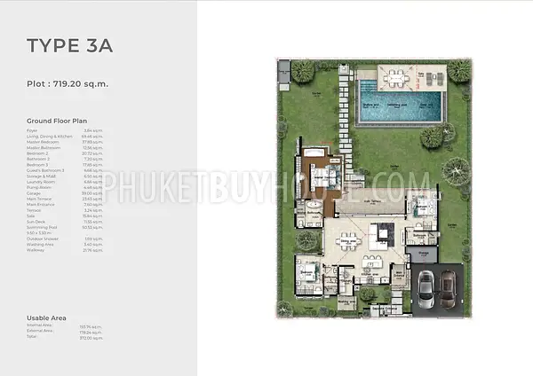 KAM22946: 3-Bedroom Pool Villa on 719 sq.m. Land Near Kamala Beach. 照片 #3