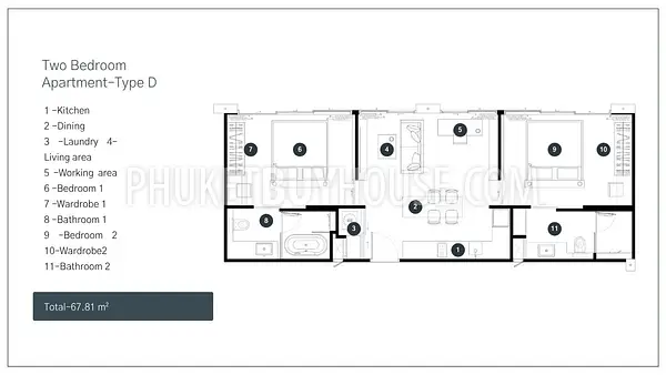 RAW22947: Sea View 2-Bedroom Apartment with Smart Living in Rawai. 照片 #4