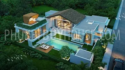 THA22948: 3-Bedroom Pool Villa in Thalang with Rooftop Terrace. Photo #12