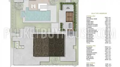 THA22951: 4-Bedroom Pool Villa in Thalang with Rooftop Terrace. Photo #4