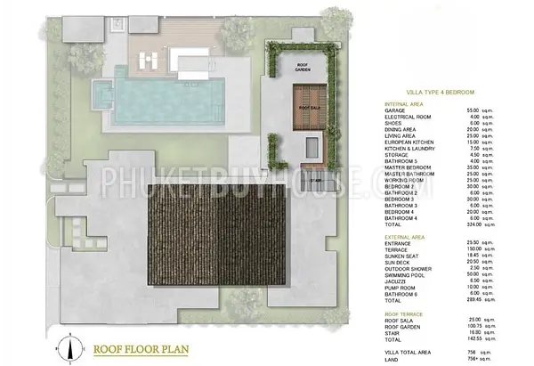 THA22951: 4-Bedroom Pool Villa in Thalang with Rooftop Terrace. 照片 #4
