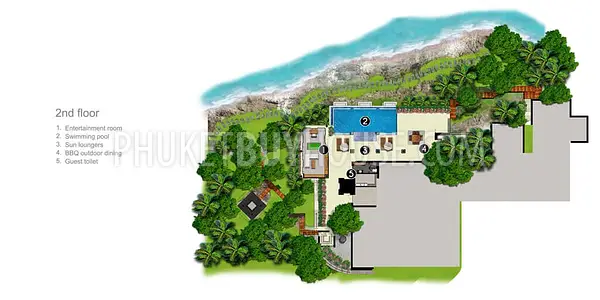 KAM71: Amazing 4 Bedrooms Beachfront Villa in Kamala. Photo #44