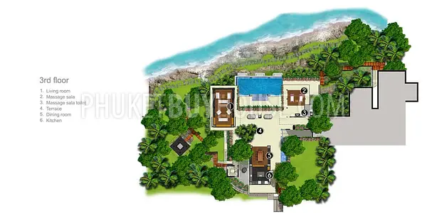 KAM71: Amazing 4 Bedrooms Beachfront Villa in Kamala. Photo #45