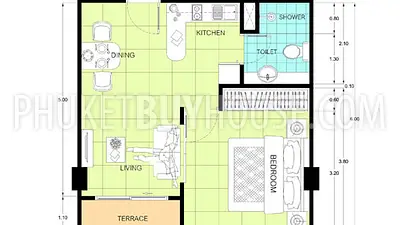 KTH3015: Nice New Condo 36 m2 in Kathu ready to move. Фото #1