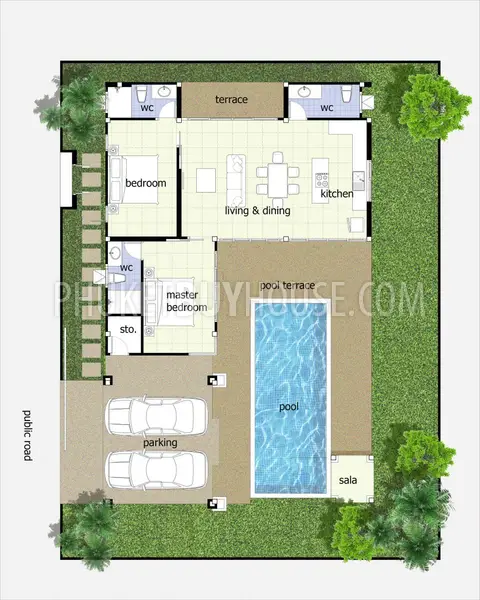 RAW767: PuriAnda Pool Villa Rawai beach. Photo #2