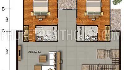 NAT19508: 2 Bedroom Pool Villa with Sea view in Naithon beach. Photo #20