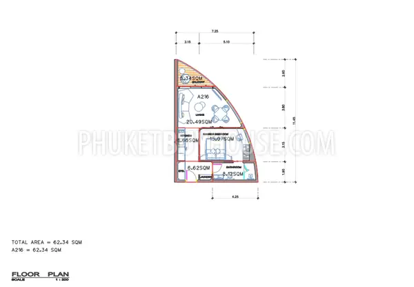 BAN22933: 1-Bedroom Suite with Rooftop Sea Views Near Bang Tao Beach. Photo #2