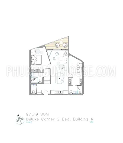 BAN22368: Stylish 2 Bedroom Condominiums with Breathtaking Views and Prime Location in Bang Tao. Photo #3