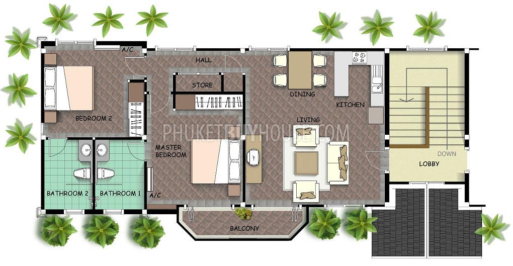 RAW3567: Шикарные апартаменты с 2-мя спальнями, пляж Раваи. Фото #6