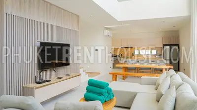 CHE23019: Modern 3-Bedroom Pool Villa with Double-Height Living Area For Rent in Bang Tao