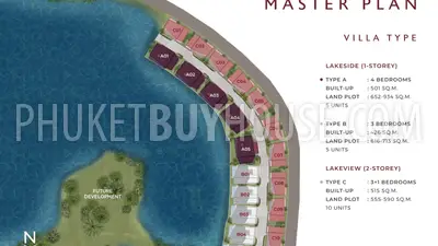CHE23050: 3+1 Bedroom Lake View Pool Villa in Cherng Talay, Phuket. Fotoğraf #2